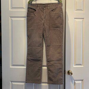 HAGGAR women's stretch light brown corduroy pants / jeans straight leg 32x30